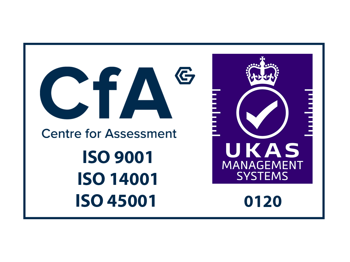 CfA Cert Logo Colour UKAS ISO 9001 14001 45001